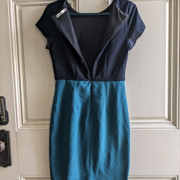 Adrianna Papell Midi Dress in Aqua and Black - Women's XS - Picture 4 of 4